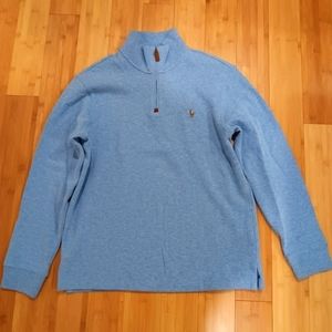 Light Blue Polo 1/4 Quater Zip Fleece/Jacket/Sweater